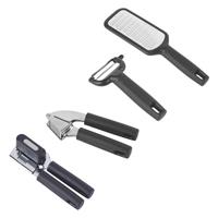 Salter Expert Kitchen Tool Set Grater, Garlic Press, Y Peeler & Can Opener