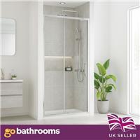 1200mm Chrome Sliding Shower Door 8mm Easy Clean Glass Quick Release Rollers