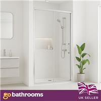 1700mm Chrome Sliding Shower Door 8mm Easy Clean Glass Quick Release Rollers