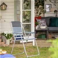 Habitat Folding Metal Garden Chair - Blue