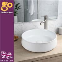 360mm Round Ceramic Counter Top Basin White Bathroom Vanity Wash Bowl Sink