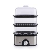 Salter 3-Tier Food Steamer Compact Multi-Cooker with 3 Steam Baskets 3L Capacity