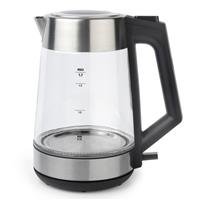 Salter Colour Changing Glass Kettle 1.7L, Transparent, LED Lights Blue to Red