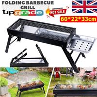60cm Folding Charcoal BBQ Barbecue Portable Camping Grill Travel Picnic Outdoor