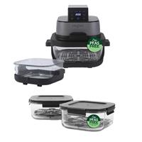 Salter Crisp&Go Air Fryer + Prep&Go Set 360 Viewing, 2 Meal Prep Containers