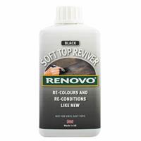 Renovo BLACK Soft Top Reviver, 500ml Dyes Soft Top Convertible Canvas Car Hoods
