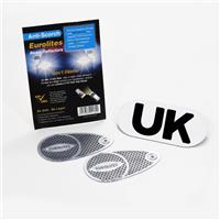 Headlamp Beam Deflectors Convertors UK Plate Black White European Driving