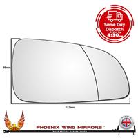 For Vauxhall Astra H 2004-2009 WIDE ANGLE Wing Door Mirror Glass Right Hand Side