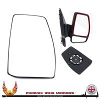 For Ford Tranist Custom 2013-2024 Door Wing Mirror Glass + Plate Right Hand Side