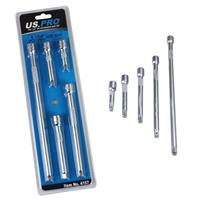 5pc 1/4" DRIVE SOCKET EXTENSION BAR SET by US PRO TOOLS 50, 75, 100, 150 & 225mm