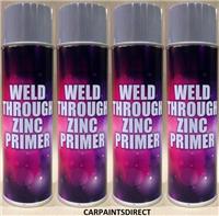 4 X WELD THROUGH ZINC ETCH PRIMER 500ml AEROSOL