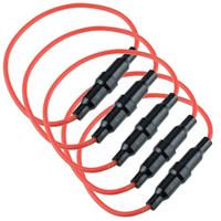 5 x In Line 5x20mm Glass AGC Fuse Holder Splash Proof Screw Type 20mm