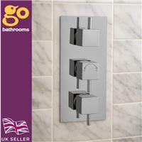 Bathroom Square Concealed Shower Valve Double Outlet Wall Mounted Control Valve