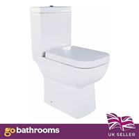 Raised Toilet Comfort Height WC Pan Close Couple Antibacterial & Soft Close Seat