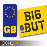 GB NUMBER PLATE STICKER For Motorcycles / Motorbikes EU European Vinyl Sticker