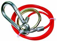 Quality Trailer & Caravan Breakaway Cable with Split Ring - 1m x 3mm PVC - Red
