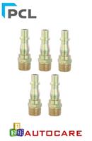 PCL 1/4 Male Adaptor Air Line Fittings x5