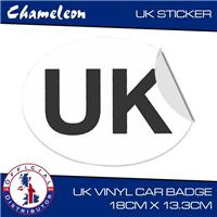 UK Sticker Oval European EU Road Legal self-adhesive Vinyl Car Badge