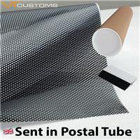 60 x 106cm Headlight Tint Perforated Film Mesh Fly Eye Tinting + Free Squeegee