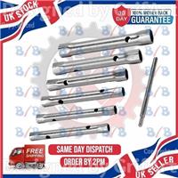 7PC METRIC BOX SPANNER SET WRENCH TUBULAR TORQUE BAR TUBE PLUG SOCKETS 6 - 17MM