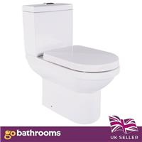 Replacement Toilet Seat Easy Clean D Shape Soft Close Hinges White Acrylic WC