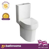 Close Coupled WC Toilet & Eco Flush & Soft Close Toilet Seat | Antibacterial WC