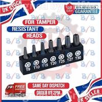 7PC TORX STAR SECURITY BIT SET SCREWDRIVER POWER DRIVE WITH HOLE TAMPERPROOF