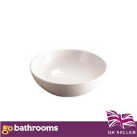 White Counter top Basin Vanity Unit Round Ceramic Bathroom Hand Wash Sink 400mm