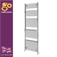 Chrome Bathroom Radiator Tall Heated Towel Rail & Storage Hanger 1800x600mm