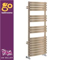 Golden Brown Bathroom Radiator Flat Panel Heated Ladder Towel Rail | 120x50cm