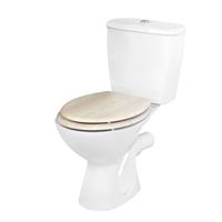 Beldray Toilet Seat - Quick & Easy Install 18 Inch White Oak Finish FSC