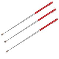 3 x SLIMLINE MAGNETIC PICK UP TOOLS 2lb extends 125mm to 640mm telescopic grab