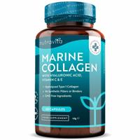 Marine Collagen 1000mg with Hyaluronic Acid Vitamin C & E - Skin Bones Joints