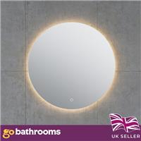 LED Backlit Round Bathroom Wall Mirror With Dual Light Mode & Demister | 600mm