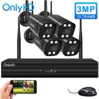 Wireless Security Camera System HD 3MP 4CH NVR CCTV Home Outdoor Night Vision