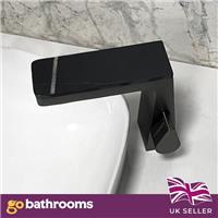 Modern Bathroom Sink Tap Gunmetal Grey & Slate | Solid Brass | Basin Mono Faucet