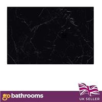Black Marble Effect Stone Resin Anti Slip Shower Tray & Waste | 1700 x 800mm