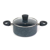 Russell Hobbs Stockpot Non-Stick Pan 20cm Induction Nightfall Stone Blue Marble