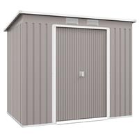 Outsunny 7 x 4ft Metal Garden Storage Shed w/ Double Door Grey