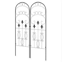 Outsunny Set of 2 Metal Trellis for Climbing Plants, Scrolls Design, 45 x 150cm