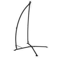 Outsunny Hammock Chair Stand Metal Frame Hammock Stand Only with Chian, Black