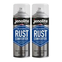 Jenolite Rust Converter Spray Ready to Paint Surface Metal DIY 400ml - 2-Pack