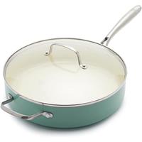 GreenLife 30cm Saute Pan 4.8L Ceramic Non-Stick PFAS-Free Turquoise (Open Box)
