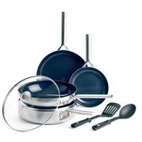 Blue Diamond Cookware & Utensils Set 7 PC Ceramic Non-Stick
