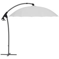 Outsunny 2.7m Cantilever Parasol with Cross Base, Crank Handle, 16 Ribs, Grey