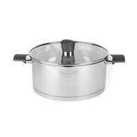 Russell Hobbs 24 cm Stockpot Excellence Stainless Steel Glass Lid PFOA-Free 4.8L