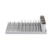 Salter Tray Dish Rack Cool Hues Stone Absorbs Water Drainage Holes Quick Drying