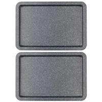 Salter Baking Tray Set of 2 Non-Stick Carbon Steel Oven Sheet Megastone 37cm