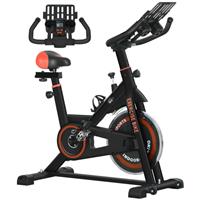 HOMCOM 8kg Flywheel Exercise Bike with Adjustable Height, Resistance, Black