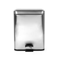 Beldray Dual Compartment Bin with Foot Pedal 5L Removable Inner Buckets Silver